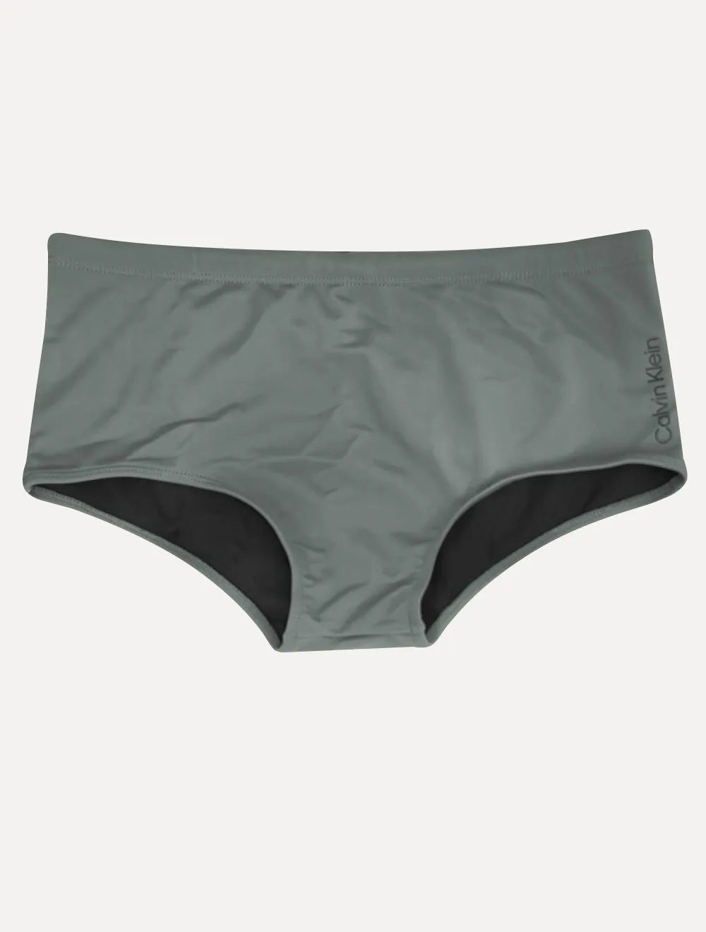 Sunga Calvin Klein Swimwear Vertical Dark Logo Pequeno Chumbo