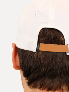 Boné Lacoste Gabardine Big Croco Branco