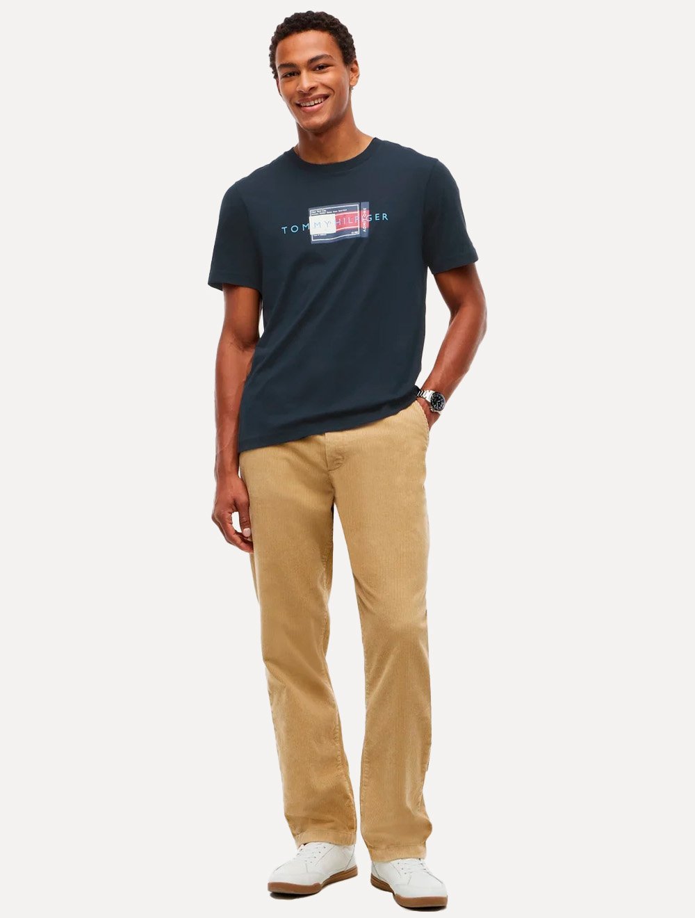 Camiseta Tommy Hilfiger Masculina Ticket Graphic NYC Azul Marinho