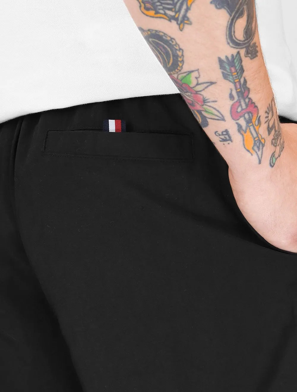 Short Tommy Hilfiger Medium Drawstring Colourblock Preto