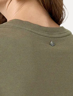 Camiseta Dudalina Feminina Amanda Silk Signature Verde Medio