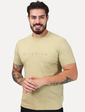 Camiseta King & Joe Masculina Premium Cotton Flex Estampada Cáqui