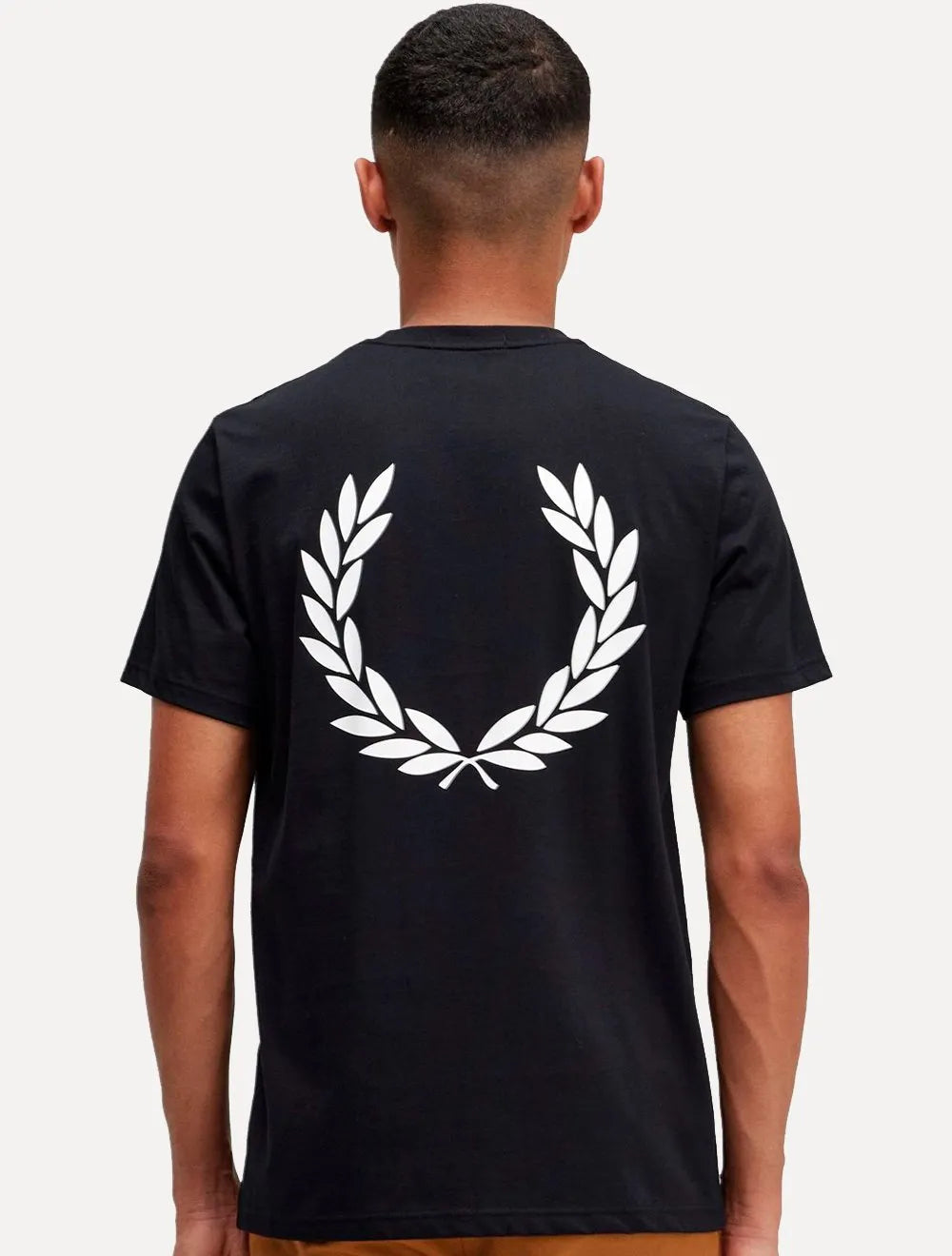 Camiseta Fred Perry Masculina Regular Back Graphic Laurel Preta