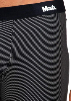 Cueca Mash Boxer Microfibra Risca de Giz Preta