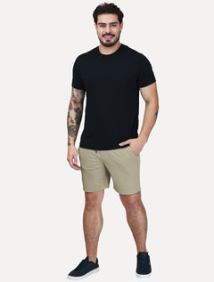 Short Dixen Maculino Tactel Meio Elástico Cáqui