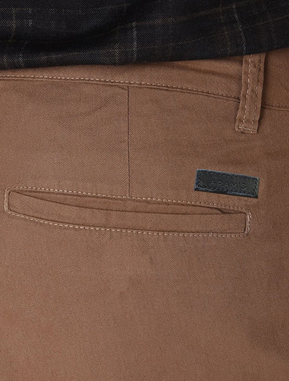 Bermuda Aramis Masculina Sarja Chino Cós Chambray Caqui
