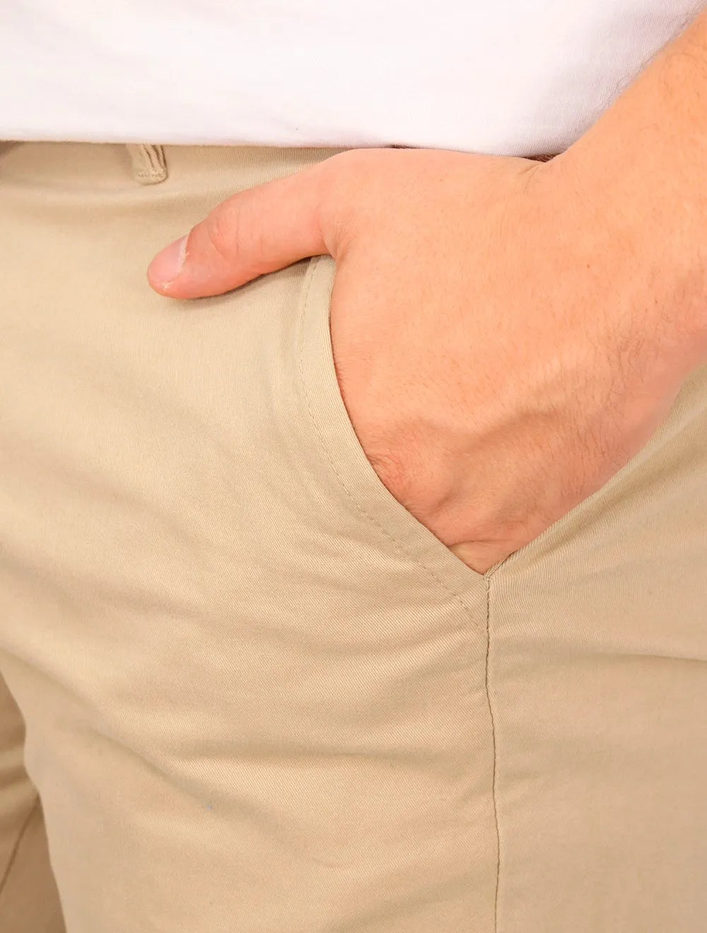 Bermuda Ralph Lauren Masculina Sarja Chino Creme
