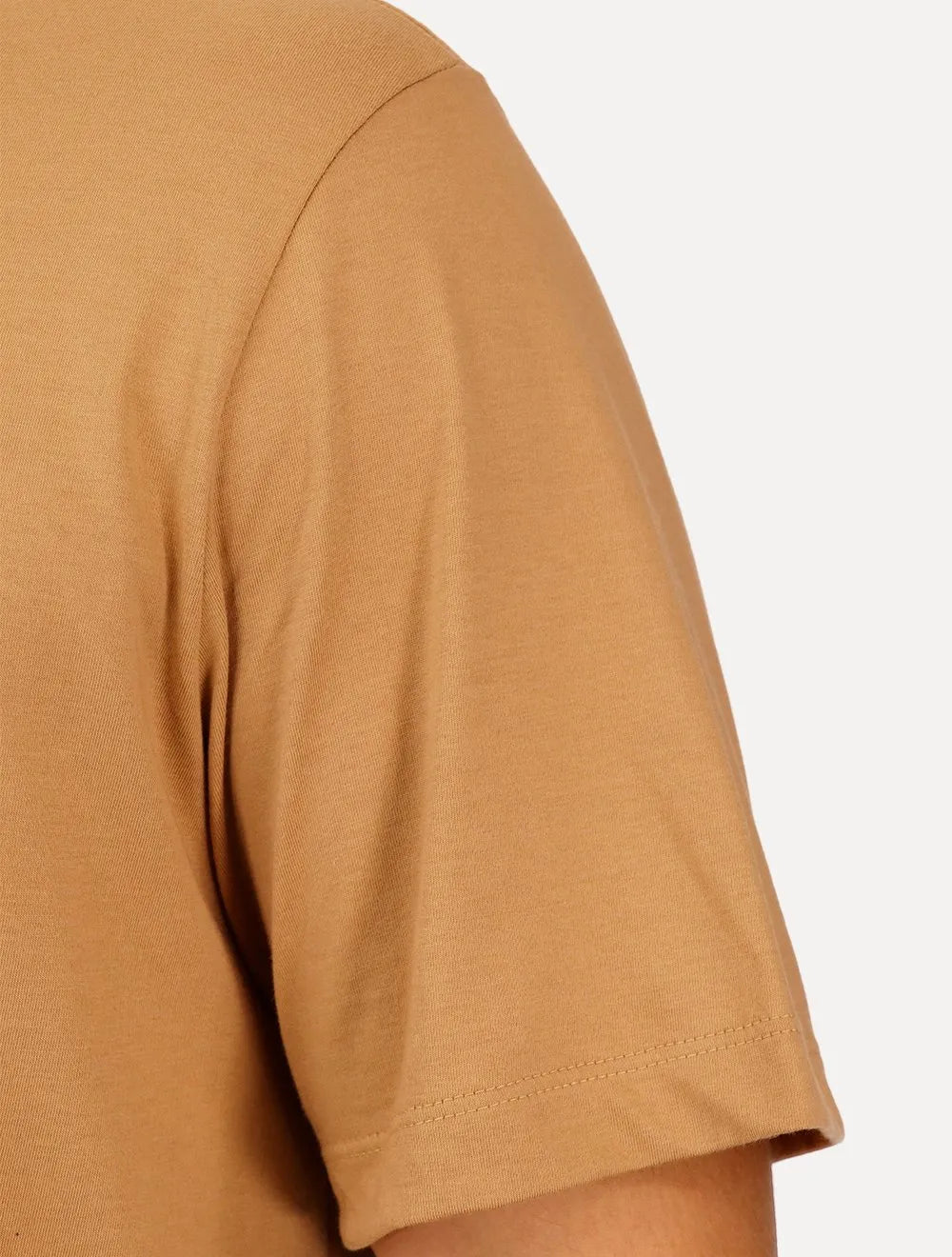 Camiseta Individual Masculina Slim Light Logo Marrom Claro