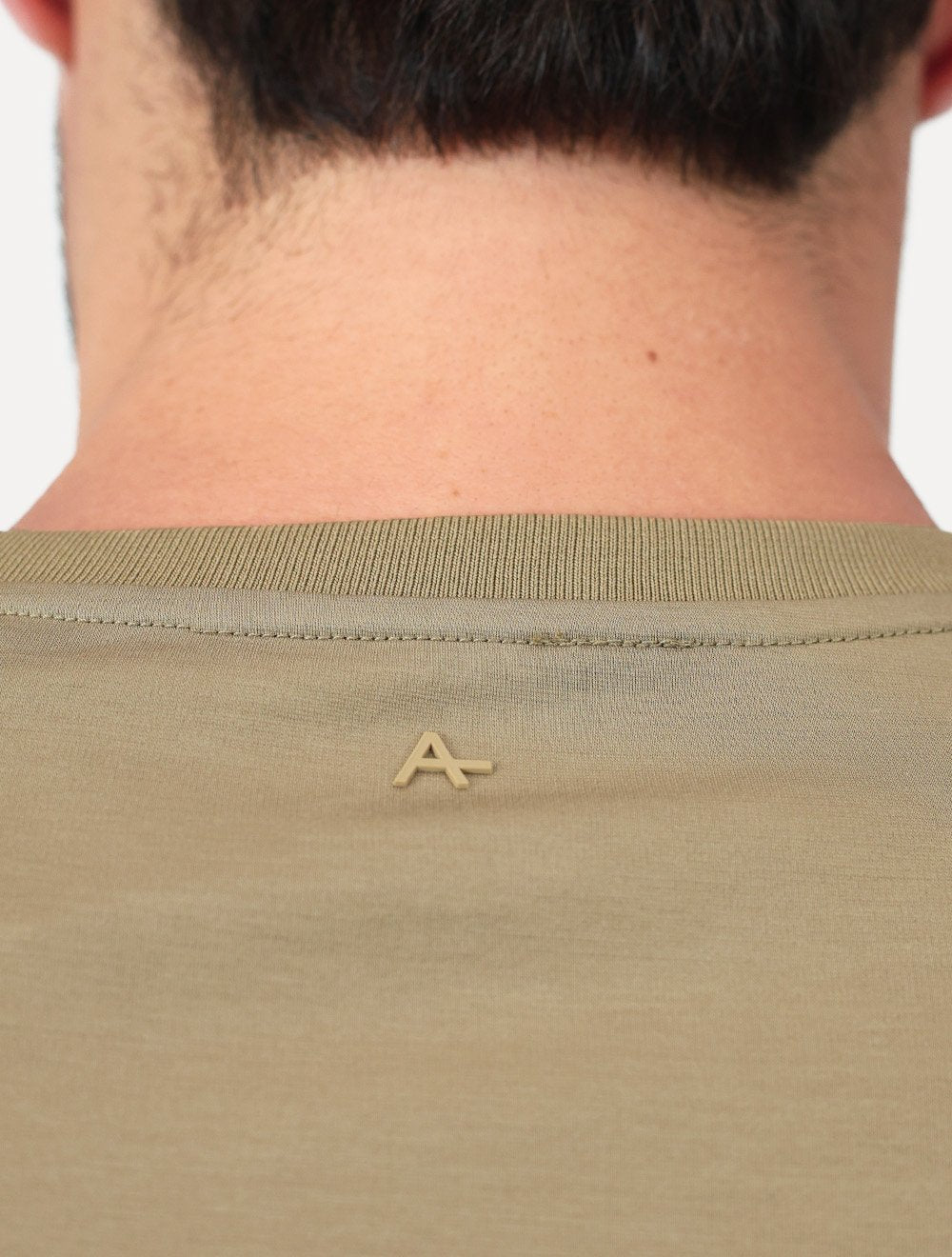 Camiseta Aramis Masculina Mercerizedo Interlock Caqui