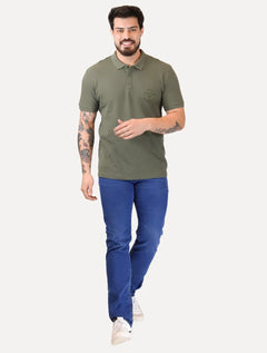 Polo Guess Masculina Piquet 1981 Bordado Verde