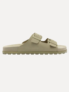 Chinelo Reserva Masculino Duas Fivelas Francisco Nobuck Cáqui