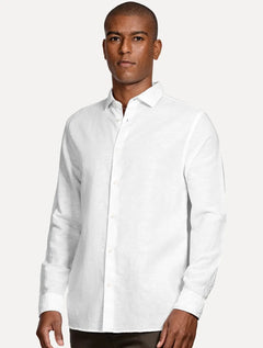 Camisa Aramis Masculina Regular Slim Linho Branco