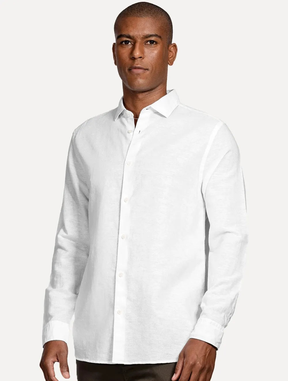 Camisa Aramis Masculina Regular Slim Linho Branco