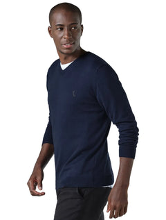 Suéter Reserva Masculino Tricot Basico Gola-V Azul Marinho
