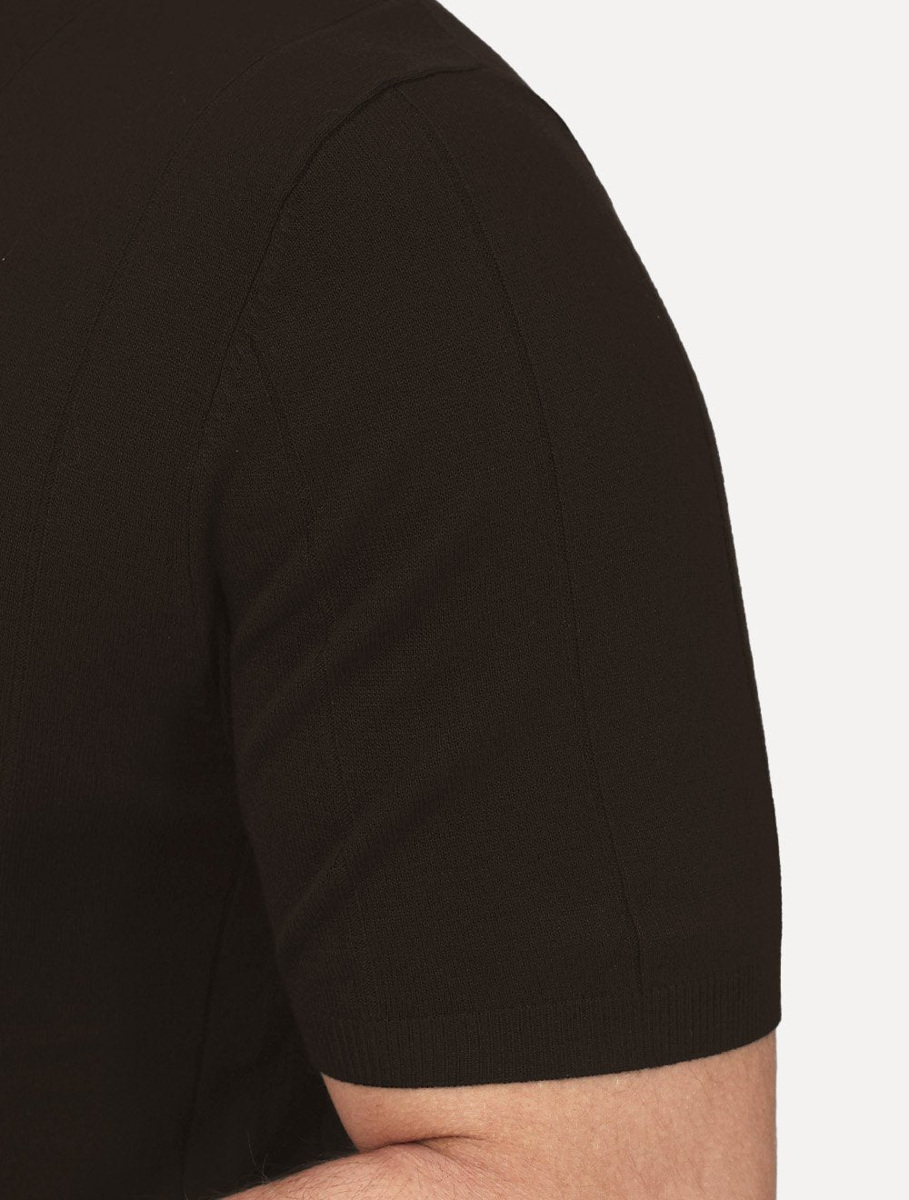 Camiseta Dixen Masculina Tricot Manga Curta Gola Careca Marrom
