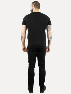 Camiseta Colcci Masculina Slim Crewneck Texture Logo Preto