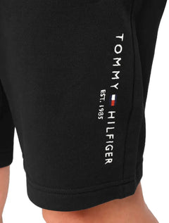 Bermuda Tommy Hilfiger Masculina Moletom Vertical Logo Preta