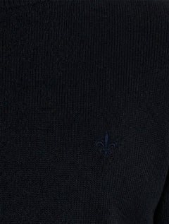 Suéter Dudalina Masculino Tricot Crewneck Basico Azul Marinho