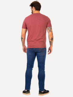 Camiseta Original Penguin Masculina Tri Circle Vermelho Mescla