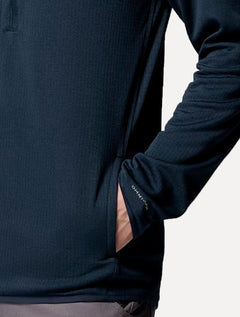 Jaqueta Columbia Masculina Fleece Hike Grid Full Zip Azul Marinho