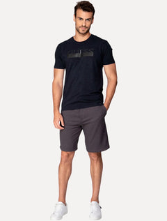 Camiseta Guess Masculina Rubber Logo Sash Azul Marinho
