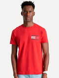 Camiseta Tommy Hilfiger Masculina New York Flag Logo Vermelha