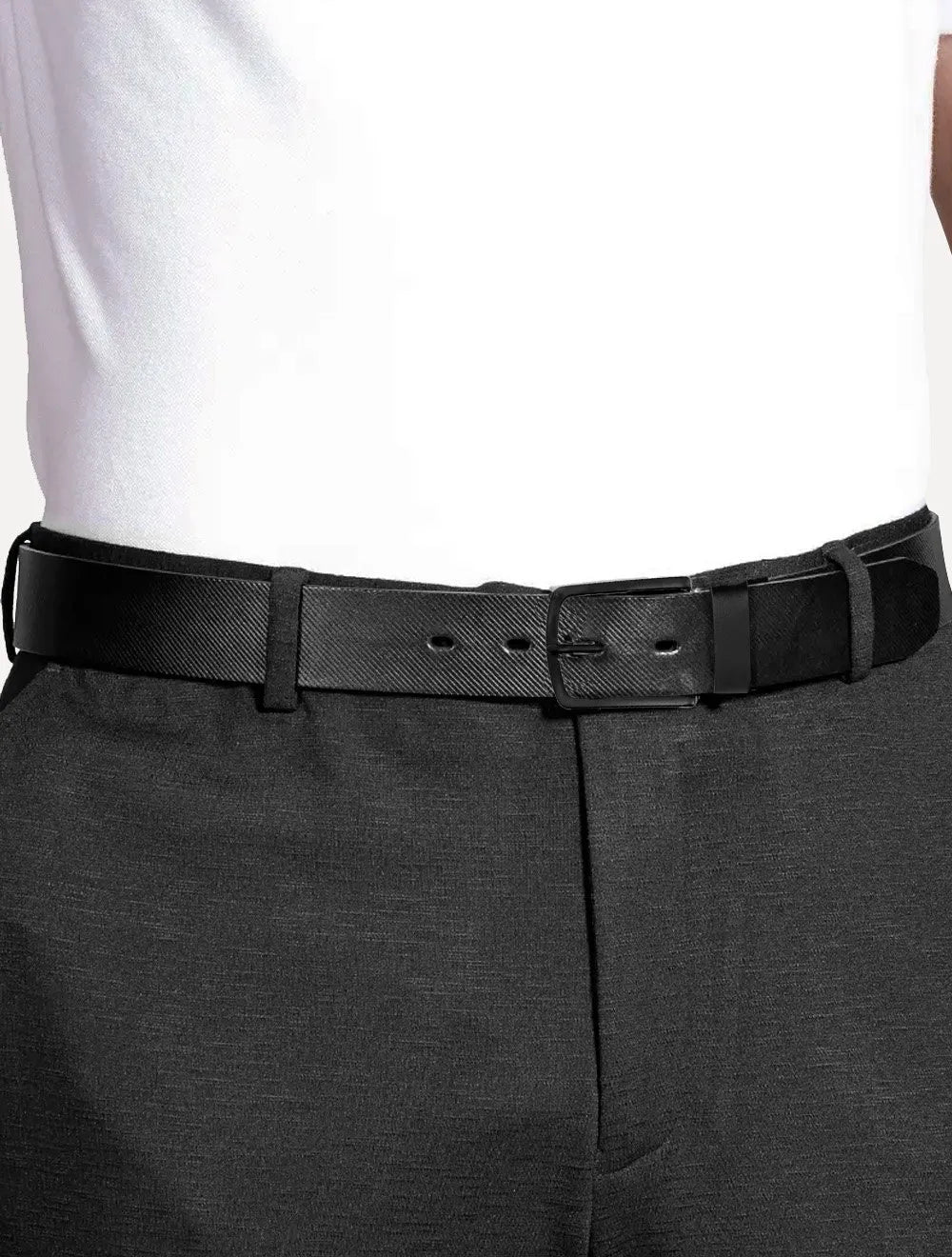 Cinto Aramis Masculino Couro Saffiano Preto