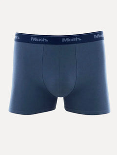 Cueca Mash Boxer Cotton Basic Azul