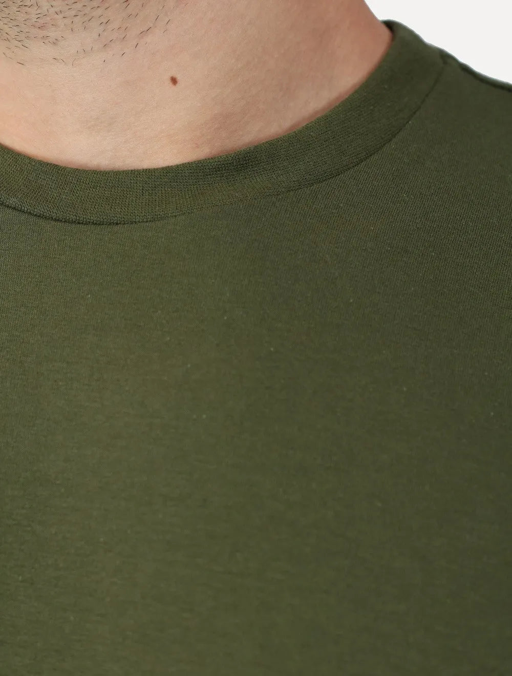 Camiseta K&J Black Cotton Flex Slim Verde Oliva
