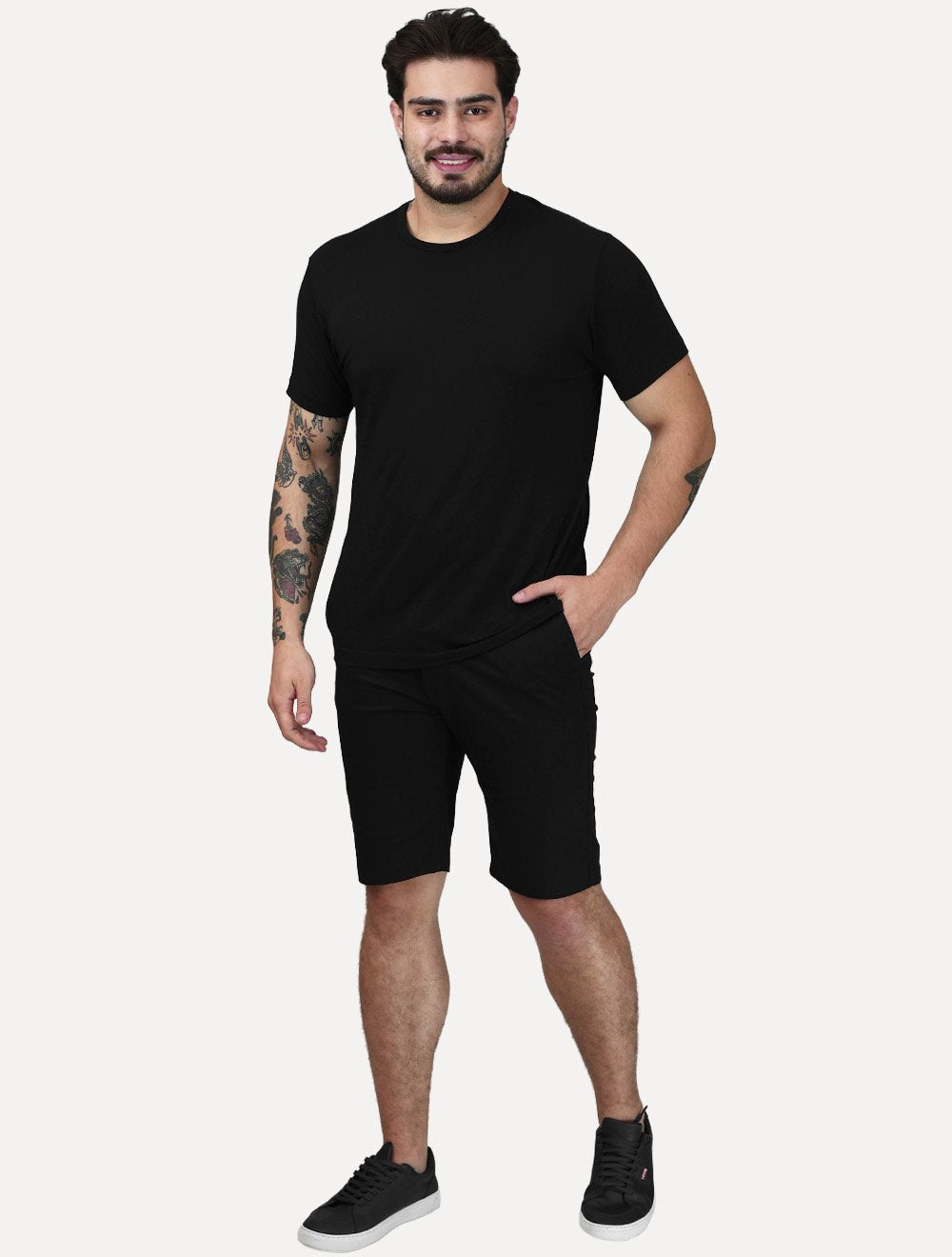 Calça Dixen Masculina Sarja Alfa Preta