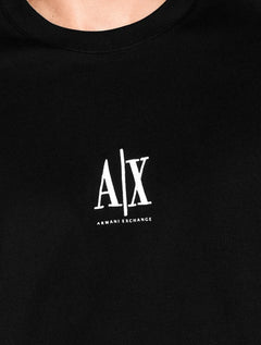 Camiseta Armani Exchange Masculina Regular Fit Small Logo Icon Preta