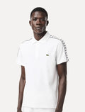 Polo Lacoste Masculina Piquet Stripe Stretch Branca