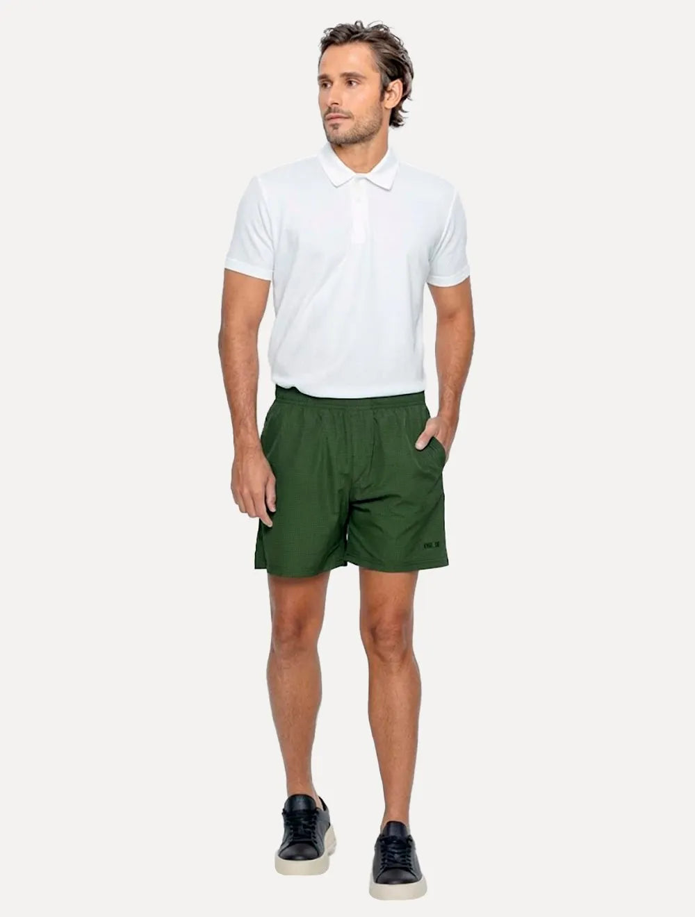 Short King & Joe Masculina Nylon Flex Ripstop Verde