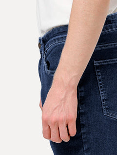 Calça King & Joe Jeans Masculina Slim Blue Black Soft Azul Médio