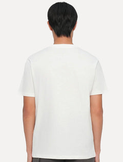 Camiseta Armani Exchange Masculina Regular Embroidery AX Logo Off White