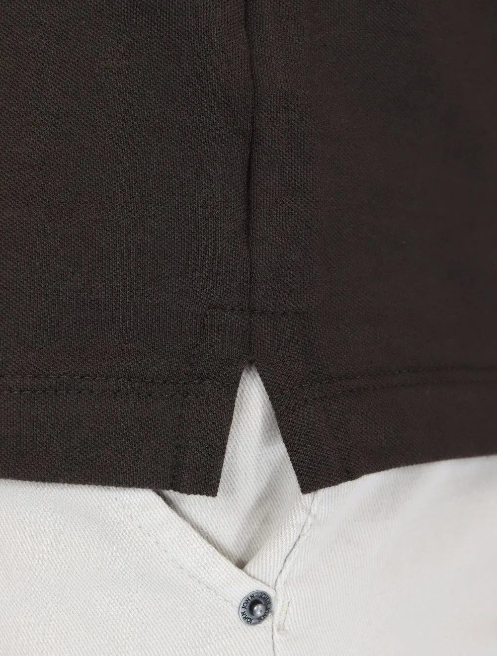 Polo Aramis Masculina Basic Piquet Mono Marrom Escuro