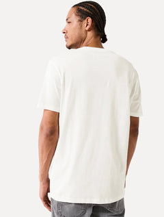 Camiseta Armani Exchange Masculina Regular AX Frontal Dark Logo Off White