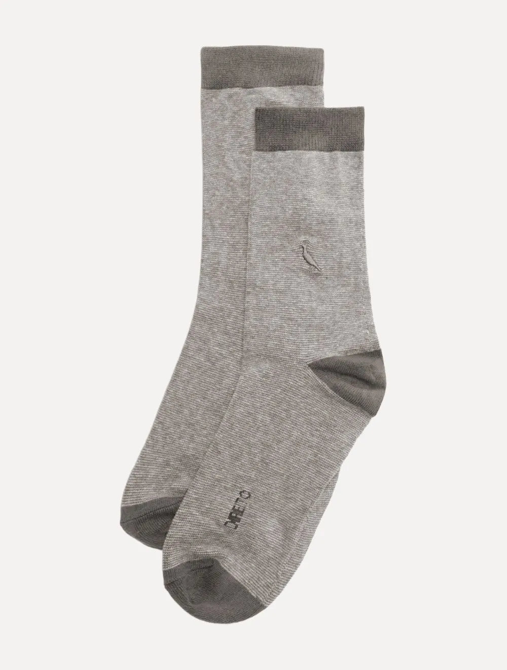 Meia Reserva Masculina Cano Alto Listrada Cinza