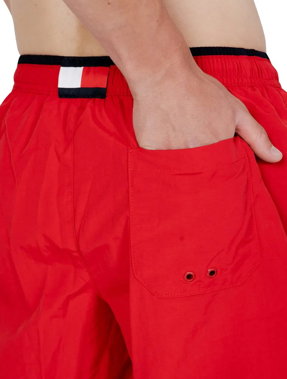 Short Tommy Hilfiger Masculino Medium Drawstring Embroidered Vermelho