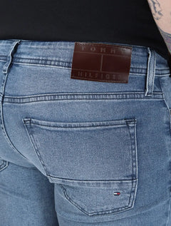 Calça Tommy Hilfiger Jeans Masculina Slim Bleecker Azul Claro