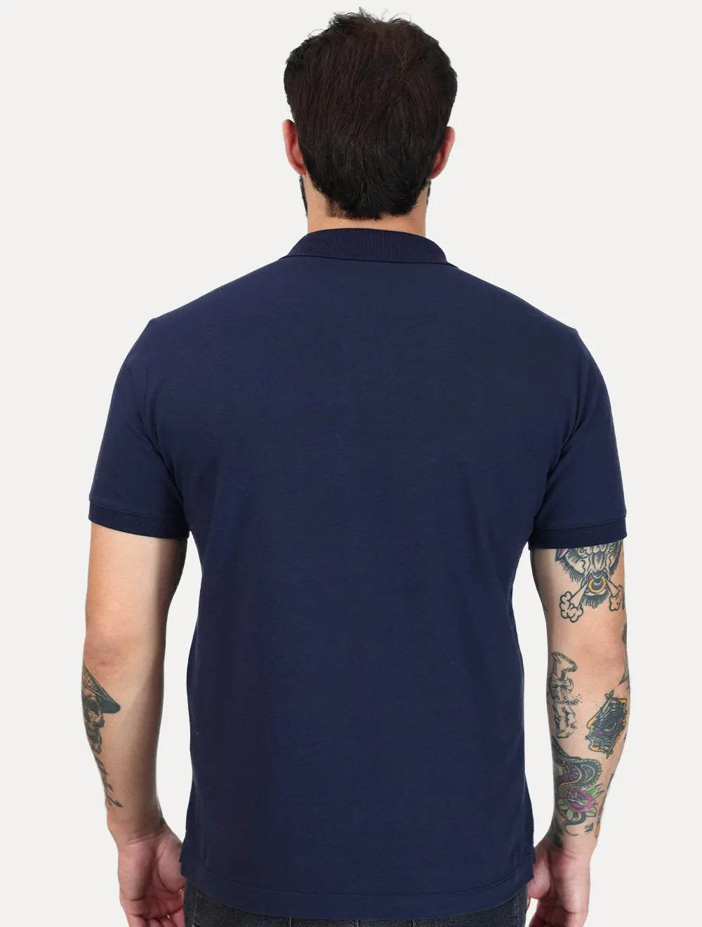 Polo K&J Black Masculina Premium Flex Slim Azul Marinho