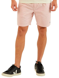 Short Nautica Masculino Sarja Cadarço Rosa Claro