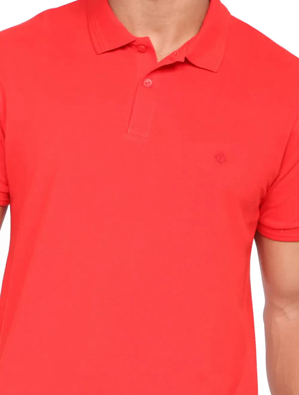 Polo Forum Masculina Piquet Muscle Logo Vermelha