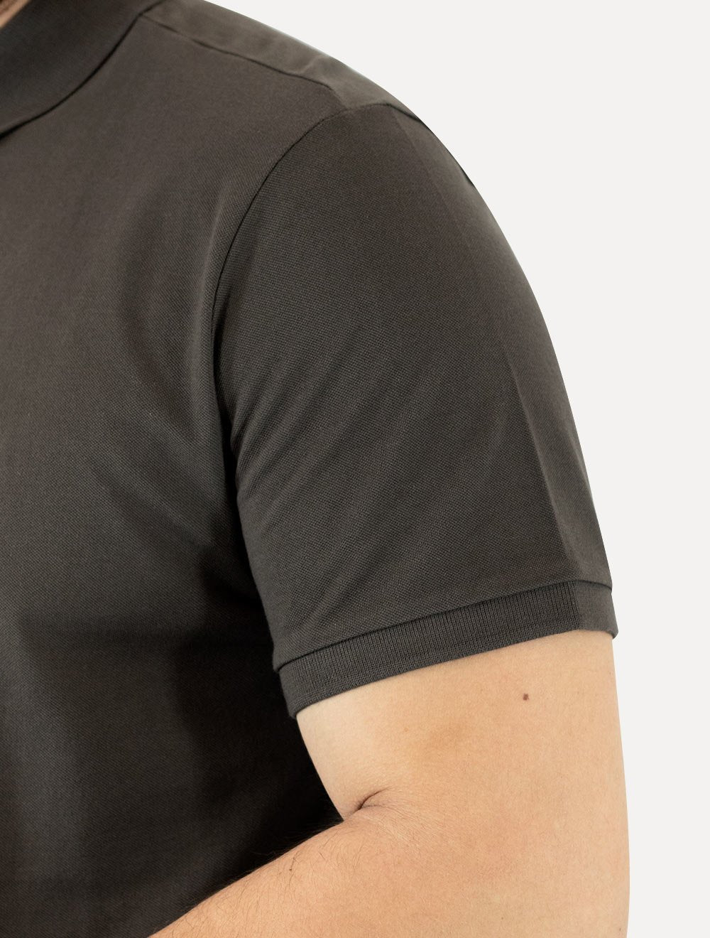 Polo Ellus Masculina Piquet Classic Easa Cinza Médio