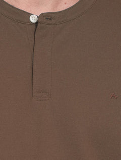 Camiseta Aramis Masculina Regular Piquet Gola Portuguesa Marrom Escuro