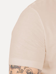 Camiseta Calvin Klein Masculina Meia Malha Basica CK Cáqui Claro