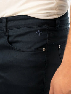 Calça Dudalina Jeans Masculina Slim Acetinada Escura
