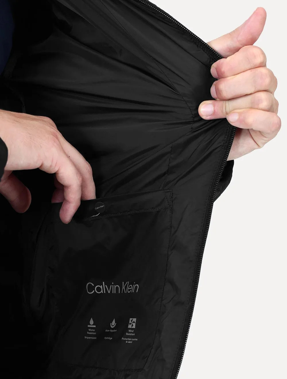 Jaqueta Calvin Klein Masculina Puffer Waterproof Preta