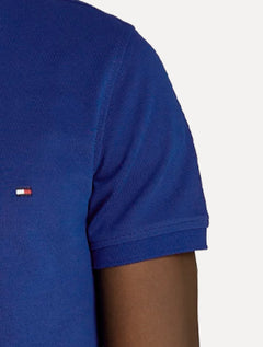 Polo Tommy Hilfiger Masculina Slim Piquet 1985 Azul Lazuli