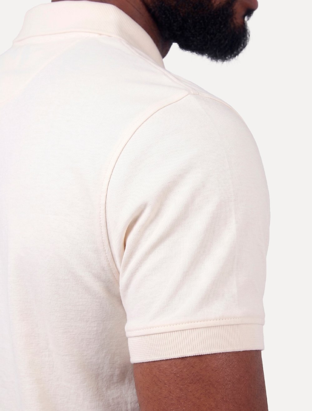 Polo Aramis Masculina Manga Curta Mercerizado Interlock Off White